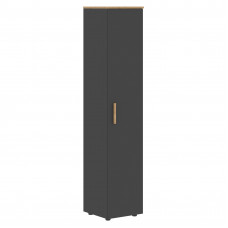 Шкаф колонка с дверью и топом FHC 40.1 Черный графит/Дуб Гамильтон 404х429х1983 FORTA