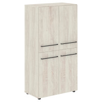 Шкаф с 2-мя комплектами глухих малых дверей LMC 80.4 Сосна Эдмонт 800х430х1517 LOFTIS