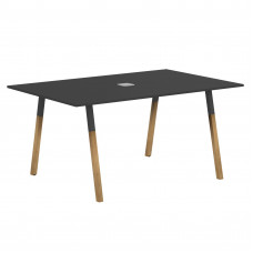 Стол переговорный прямоугольный FSCT 1510 Черный графит/Антрацит-Бук 1580х1020х733 FORTA