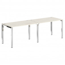 Стол 2-х местный XGWST 2470.1 Сосна Эдмонт/Нержавейка полированная 2400х700х750 XTEN GLOSS