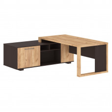 Стол руководителя с тумбой ACT 2118(L) Дуб Бофорд/Венге Магия 2100х1800х750 ALTO