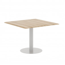 Конференц стол WCT 1111 Бук Тиара/Алюминий 1100х1100х754 WAVE