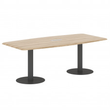 Конференц стол WCST 2211 Бук Тиара/Антрацит 2200х1100х754 WAVE