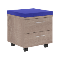 Тумба с подушкой XMC-2D.1A Дуб Сонома/Синий C-06 465х465х520 XTEN