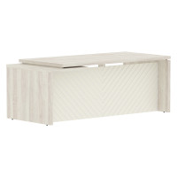 Стол руководителя TLCT 209(R) Сосна Эдмонт Z/Латте 2000х900х750 TORR LUX