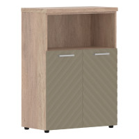 Шкаф с глухими малыми дверьми и топом TLMC 85.3 Капучино/Дуб Каньон Z 856х450х1203 TORR LUX