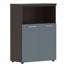 Шкаф с глухими малыми дверьми и топом TLMC 85.3 Серо-голубой/Венге Магия Z 856х450х1203 TORR LUX