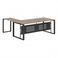 Стол руководителя ECT 2019M Кария Пальмира/Антрацит 2000х1900х750 ENIO