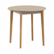 Стол круглый LYKKE TR-80 Тауп/Бук 800х800х750 LYKKE
