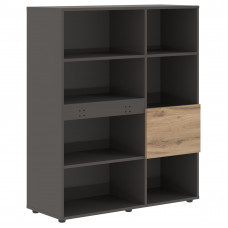 Стеллаж EHC 1145 Дуб Денвер светлый/Мокко 1120х430х1355 EDIS