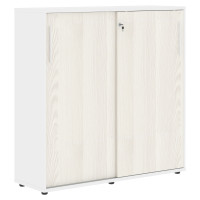 Шкаф средний с дверьми купе EMC 1343 Ясень Траун/Белый/Белый 1346х430х1355 EDIS