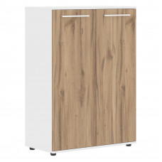Шкаф средний широкий EMCS 85.1 Дуб Денвер светлый/Белый/Белый 852х430х1199 EDIS