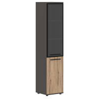 Шкаф высокий узкий EHCS 42.7(L) Дуб Денвер светлый/Черный/Мокко 426х430х1967 EDIS