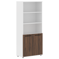 Шкаф высокий широкий EHCS 85.5 Дуб Денвер тёмный/Черный/Белый 852х430х1967 EDIS