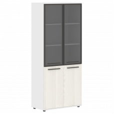 Шкаф высокий широкий EHCS 85.7 Ясень Траун/Мокко/Белый 852х430х1967 EDIS