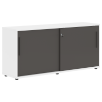 Шкаф низкий с дверьми купе ELC 1643 Мокко/Мокко/Белый 1606х430х750 EDIS