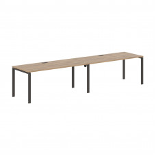 Стол 2-х местный EUWST 3580 Дуб Денвер светлый/Мокко 3526х800х750 EDIS