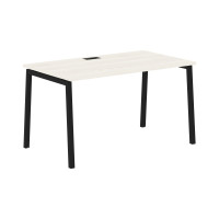 Стол прямой ELST 1380 Ясень Траун/Черный 1360х800х750 EDIS