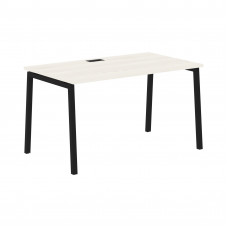 Стол прямой ELST 1380 Ясень Траун/Черный 1360х800х750 EDIS