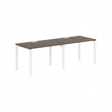 Стол 2-х местный EUWST 2380 Дуб Денвер тёмный/Белый 2326х800х750 EDIS