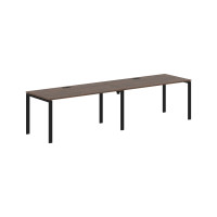 Стол 2-х местный EUWST 3180 Дуб Денвер тёмный/Черный 3126х800х750 EDIS