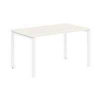 Стол прямой EUST 1380 Ясень Траун/Белый 1360х800х750 ЭДИС (EDIS)