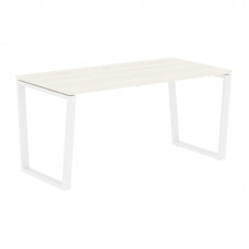 Стол прямой EVST 1580 Ясень Траун/Белый 1560х800х750 EDIS