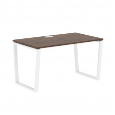 Стол прямой EVST 1380 Дуб Денвер тёмный/Белый 1360х800х750 EDIS