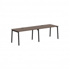 Стол 2-х местный ELWST 2780 Дуб Денвер тёмный/Черный 2726х800х750 EDIS