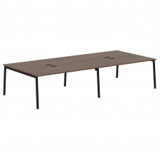 Стол 4-х местный ELWST 3516 Дуб Денвер тёмный/Черный 3526х1606х750 EDIS