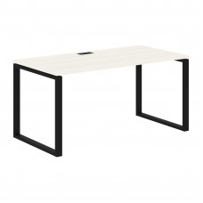 Стол прямой EQST 1580 Ясень Траун/Черный 1560х800х750 EDIS