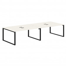 Стол 4-х местный EQWST 3513 Ясень Траун/Черный 3526х1346х750 EDIS