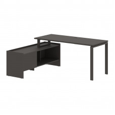 Стол с тумбой EUCT 17614 Мокко/Мокко 1760х1400х750 EDIS