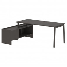 Стол с тумбой ELCT 19814 Мокко/Мокко 1960х1400х750 EDIS