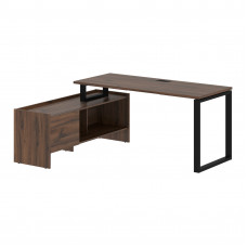 Стол с тумбой EQCT 17614 Дуб Денвер темный/Черный 1760х1400х750 EDIS