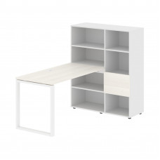 Стол-стеллаж EQRST 1113 Ясень Траун/Белый/Белый 1790х1120х1355 EDIS