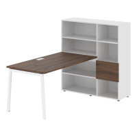 Стол-стеллаж ELRST 1215 Дуб Денвер тёмный/Белый/Белый 1990х1250х1355 EDIS