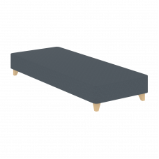 Кровать Бокс спринг со светлыми опорами BSL 820 серый 2000х800х200 MUAR