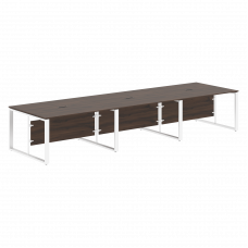 Стол для заседаний ECT 4212 Дуб Денвер темный/Белый 4200х1200х750 ENIO