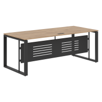 Стол руководителя EST 209M Дуб Денвер светлый/Антрацит 2000х900х750 ENIO