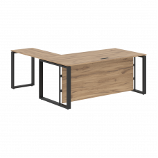 Стол руководителя ECT 1819H Дуб Денвер светлый/Антрацит 1800х1900х750 ENIO