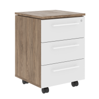 Тумба мобильная MMC-3D.A Белый/Кария Пальмира 465х450х652 MORIS TREND