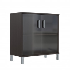 Шкаф низкий со стеклянными дверьми B 410.5 Венге Магия 900х450х920 BORN