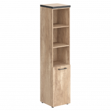 Шкаф колонка с глухой малой дверью и топом THC 42.5(L) Дуб Каньон 432х450х1968 TORR