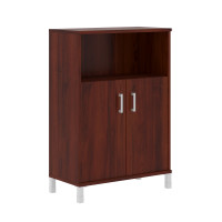 Шкаф средний с глухими малыми дверьми B 420.2 Бургунди 900х450х1286 BORN