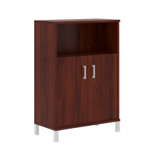 Шкаф средний с глухими малыми дверьми B 420.2 Бургунди 900х450х1286 BORN
