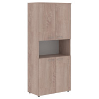 Шкаф с 2-мя комплектами глухих малых дверей и топом XHC 85.4 Дуб Сонома 856х432х1955 XTEN