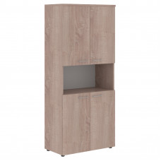 Шкаф с 2-мя комплектами глухих малых дверей и топом XHC 85.4 Дуб Сонома 856х432х1955 XTEN