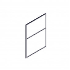 Секция комбинированной перегородки RP130SL90 Серый/Bravo blue 900х22х1300