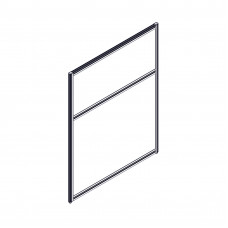 Секция комбинированной перегородки RP115SL90 Серый/Синий С 06 900х22х1115